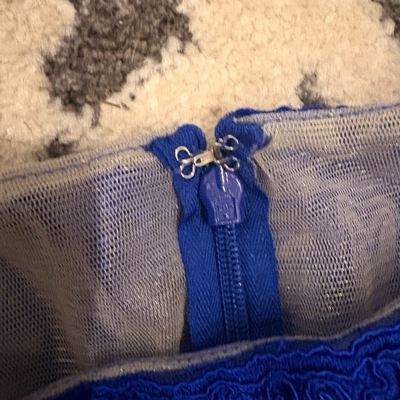 Camille La Vie Cobalt Blue Strapless Gown - Picture 5 of 8